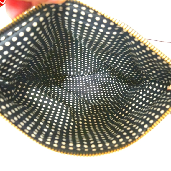 Kate Spade Black and Tan Crossbody Bag Polka Dot Interior Nylon - Picture 3 of 12